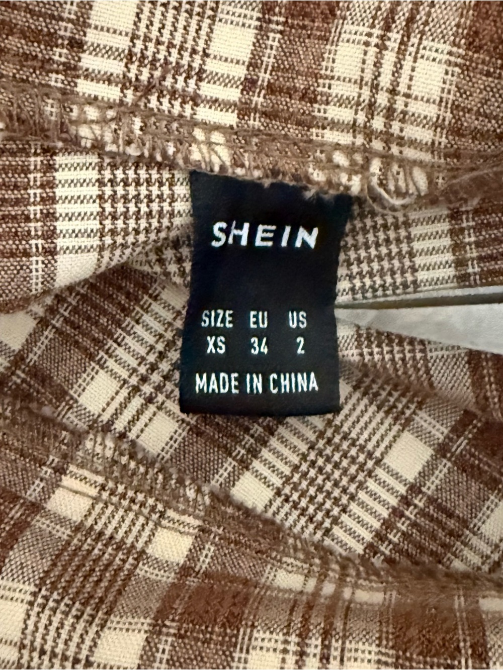 SHEIN Women’s Brown Plaid Circle Skirt! Size 2! - Picture 3 of 4